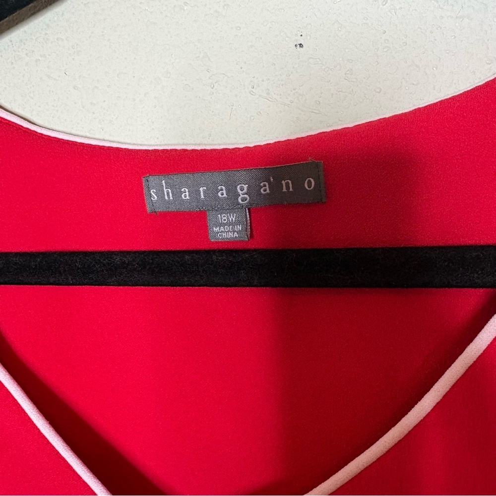 NWT Sharaga'no Red Dress with White Accents 18W - Picture 6 of 8